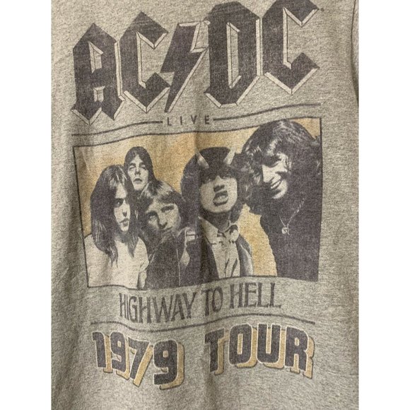 AC/DC 1979 Tour Highway To Hell Vintage Distressed T-Shirt Sz M - Picture 3 of 5